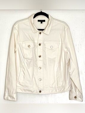 Talbots Classic Jean Jacket White Size 1XP